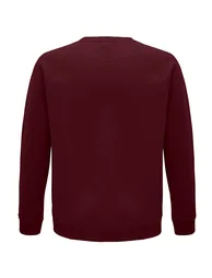 SOLS Unisex Adult Space Organic Raglan Sweatshirt - Burgundy - 1