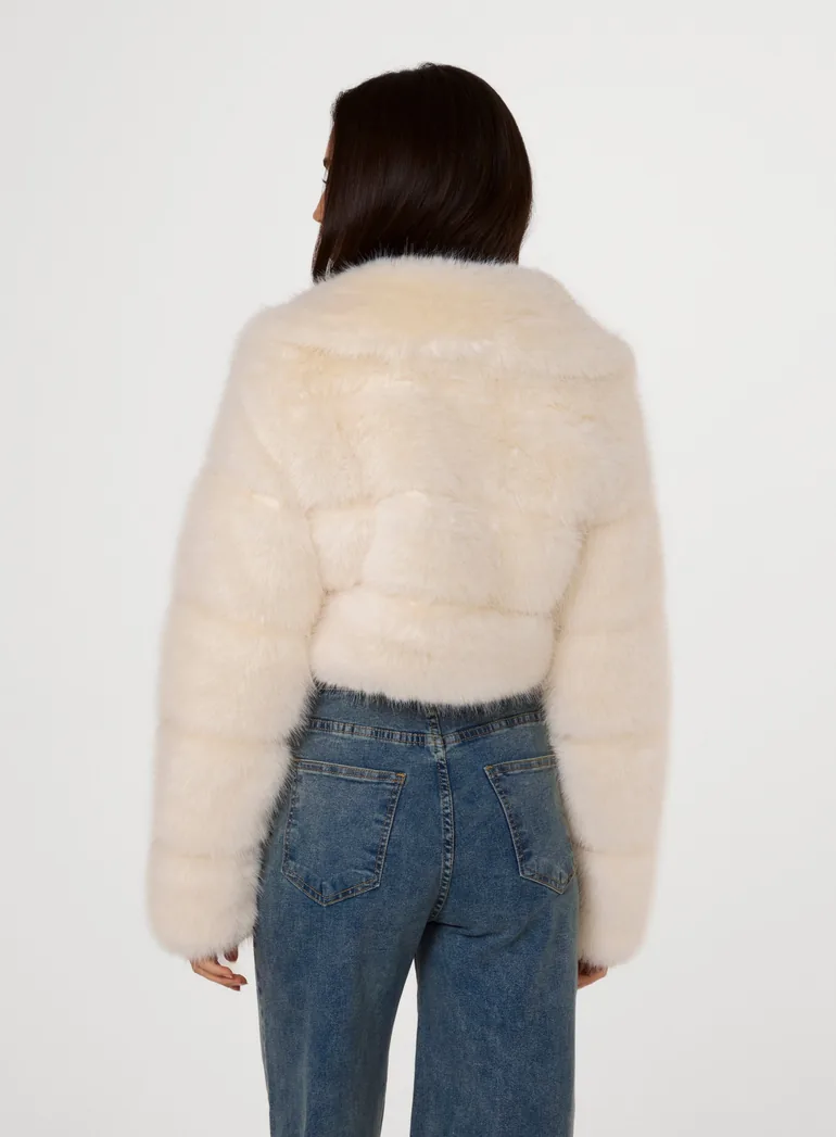Pelted Fur Crop Jacket - 3