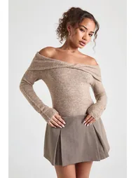 Twist Front Bardot Jumper