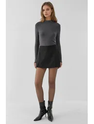 High Waist Mini Skorts with Double Slits