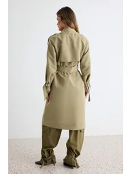 Trench Coat - Beige - Double-breasted - 8
