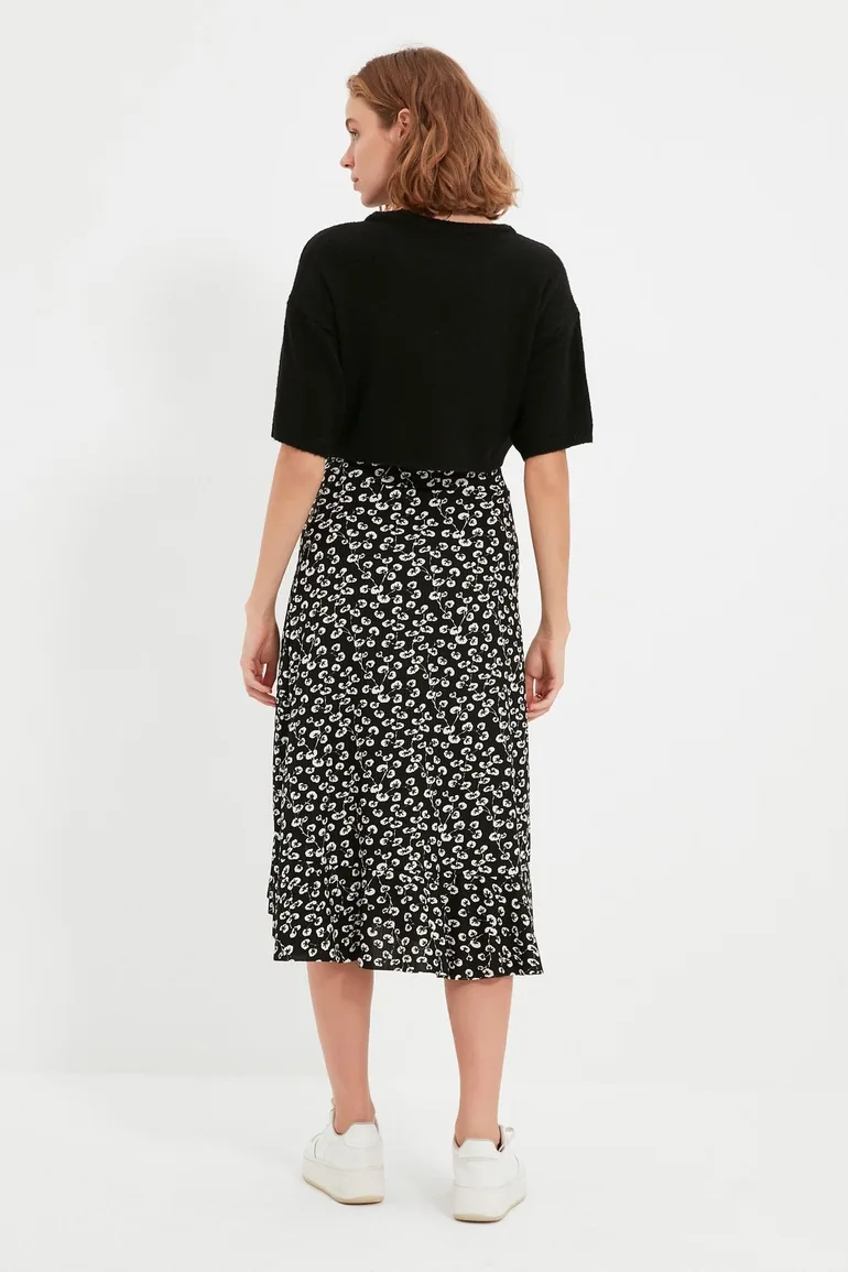 Skirt - Black - Midi - 3