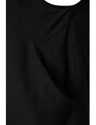 Black Gilet Form Linen Look Wide Leg Woven Jumpsuit - 9