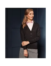 Premier Womens/Ladies Essential Acrylic Cardigan - Black - 3