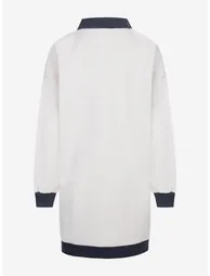 Girls Logo Polo Dress in Ivory - 1