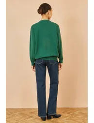 Yumi Green Christmas Festive Penguin Knitted Jumper - 1