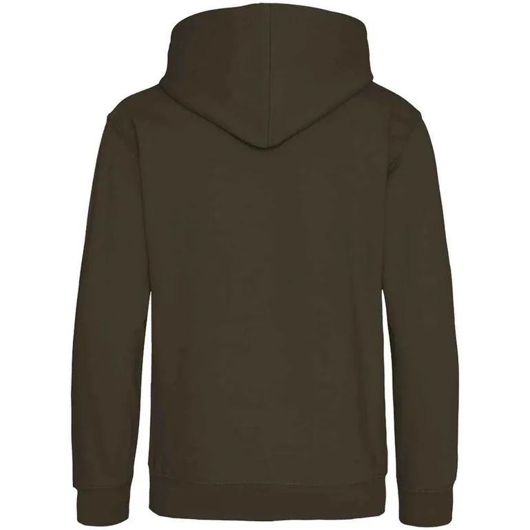 Awdis Childrens/Kids Heather Hoodie - Olive Green - 1