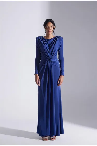 Hailey Draped Long Dress
