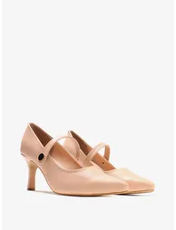 Women Pointed Toe Pumps with Snap Button - 3