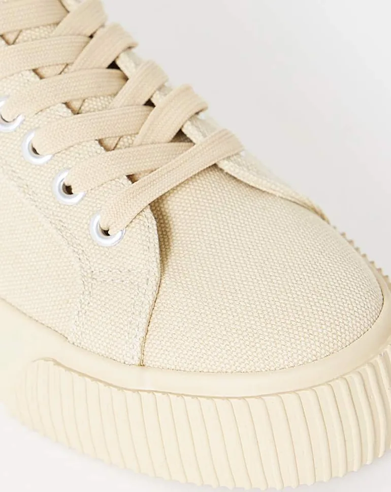 Canvas Trainer Chunky Ribbed Sole ExWide - 1
