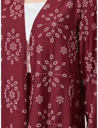 Women Printed Kimono and Wide Leg Pants Co-Ords - 3