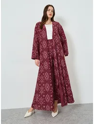Women Printed Kimono and Wide Leg Pants Co-Ords - 2