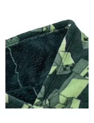 Minecraft Boys Creeper Blanket Hoodie - Green - 2
