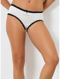 Pack of 4 - Cotton Polka Dot Print Hipster Brief - 2
