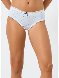 Pack of 4 - Cotton Polka Dot Print Hipster Brief - 4