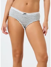 Pack of 4 - Cotton Polka Dot Print Hipster Brief - 5