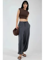 BUSEM Women's Long Elastic Waist Jogger Pants