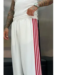 NOMARC Striped Wide-Leg Drawstring Sweatpants - 4
