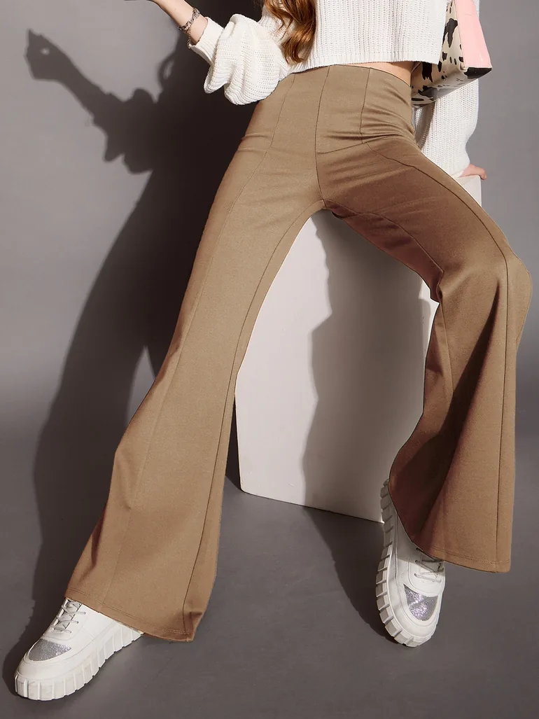 High Rise Bootcut Flared Trousers - 3