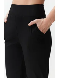 Black Diving/Scuba Relaxed Fit Sports Sweatpants - 4