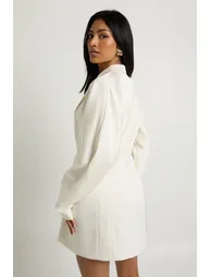 Cinched Waist Barrell Sleeve Blazer Dress - 2