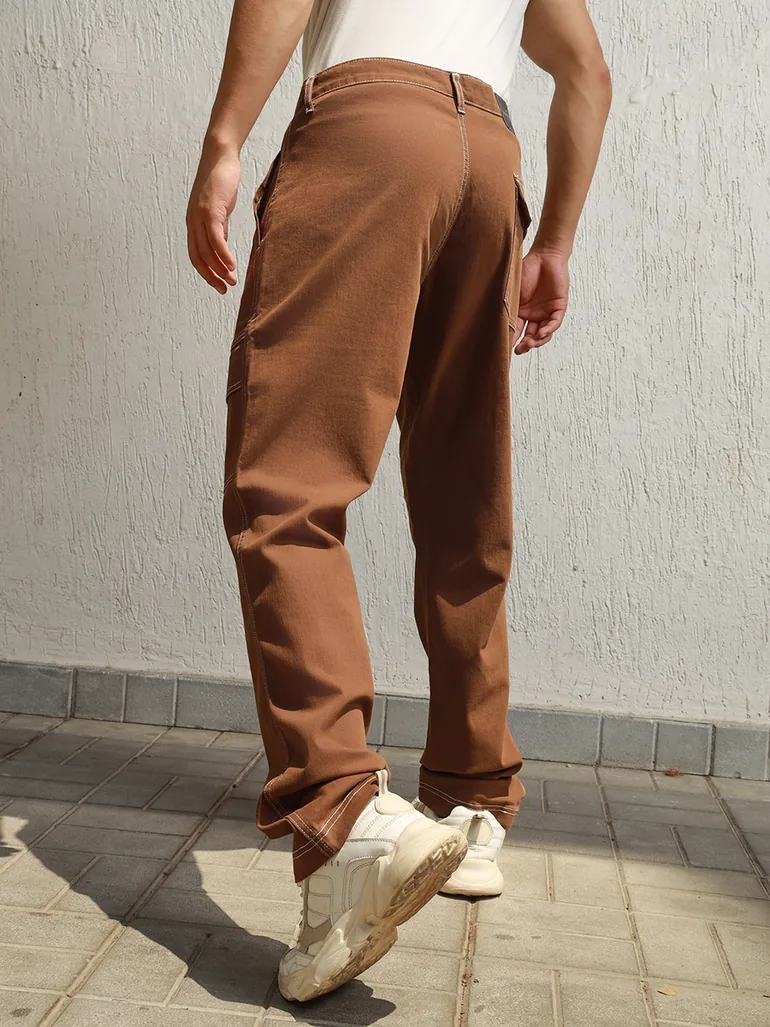 Straight Fit Front Flap Pocket Detail Pants - 2