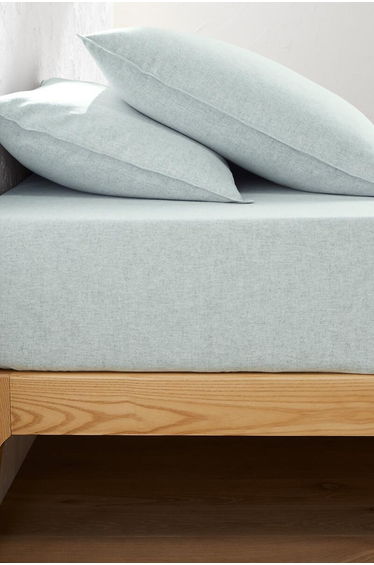 Clara 30cm High Brushed Cotton Chambray Fitted Sheet