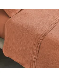 Yafa Flat Sheet in Organic Cotton Muslin - 4