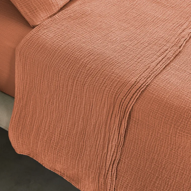 Yafa Flat Sheet in Organic Cotton Muslin - 2