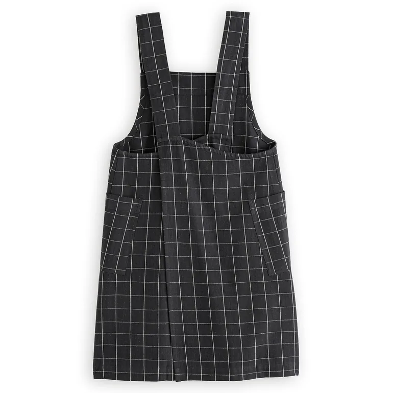 Tissala Checked Cotton and Linen Japanese Apron - 1