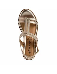 Leather Wedge Sandals - 3
