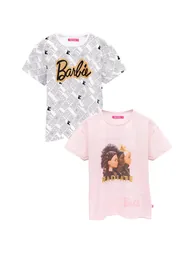 Barbie Girls Kindness Stronger Together Unity And Love T-Shirt (Pack of 2) - Multicoloured