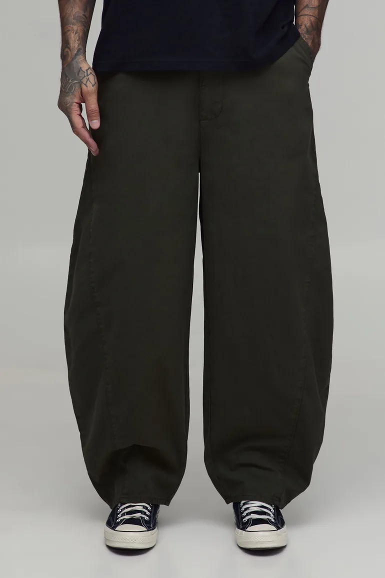 Tall Barrel Leg Chino - khaki - 1