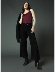 Mid Rise Wide Leg Jeans