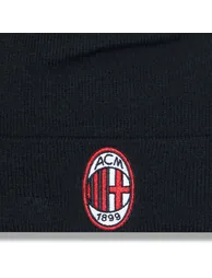 New Era Mens AC Milan Cuff Knit Warm Winter Beanie Hat - Black - 2