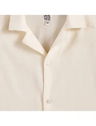 Cotton/Linen Shirt with Short Sleeves - 1