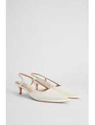 Bridal Scarlet Satin Slingback Kitten Heel Court Shoes