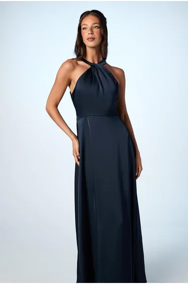 Coast Honoured Twist Halterneck Satin Maxi Dress