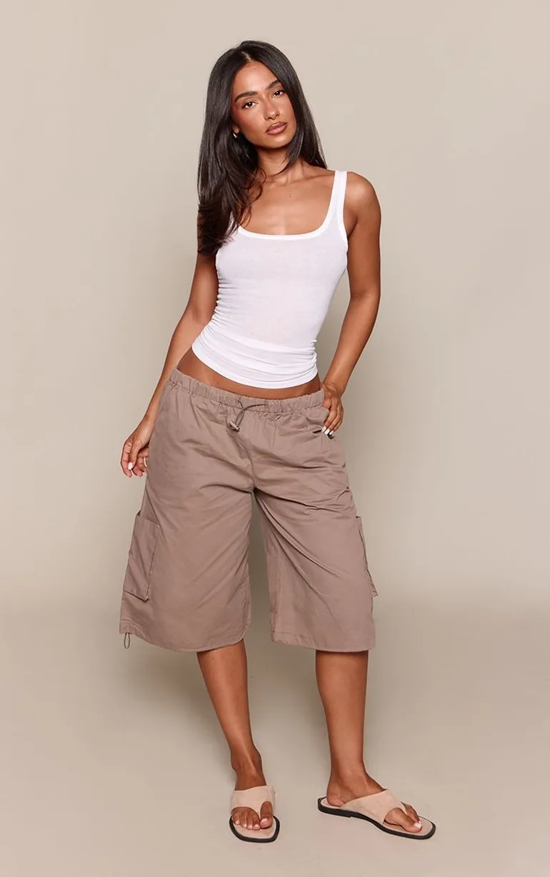 Petite Mushroom Toggle Hem Cargo Jorts