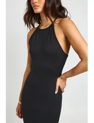 Super Soft Racer Back Maxi Dress - black - 1