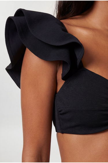 Drama One Shoulder Frill Bikini Top