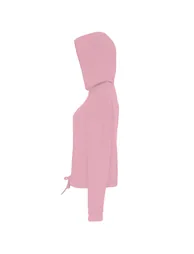 TriDri Womens/Ladies Cropped Oversize Hoodie - Light Pink - 2