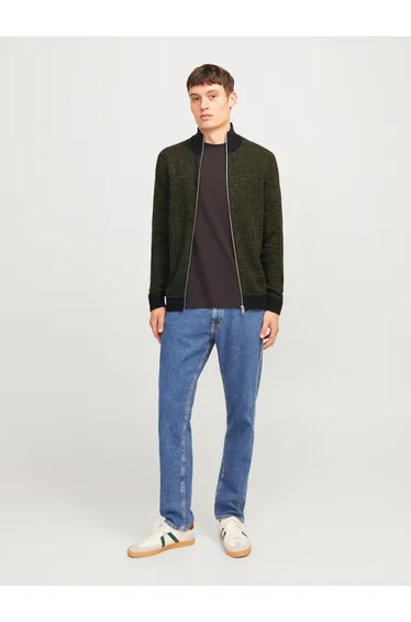 High Neck Full Zip Knitted Cardigan