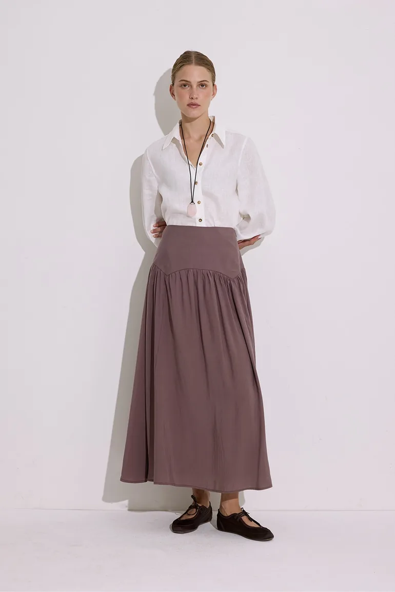 MODAL PATTERNED LONG SKIRT