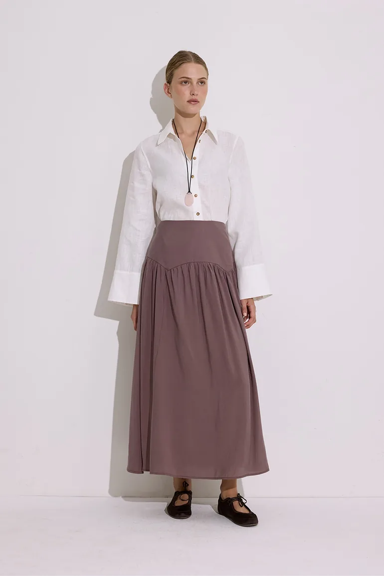 MODAL PATTERNED LONG SKIRT - 4