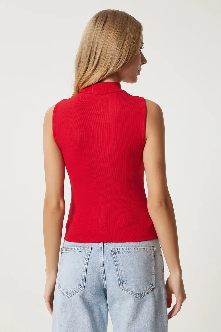 Blouse - Red - Fitted - 6