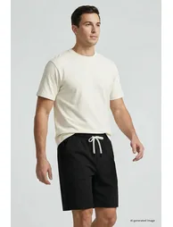 TOMMY Men's Polyester-Elastane Shorts - 2