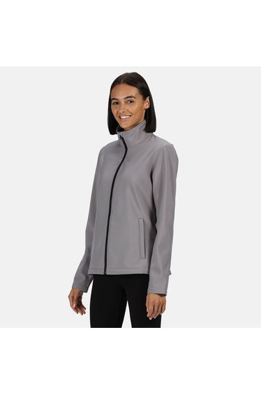 Regatta Standout Womens/Ladies Ablaze Printable Soft Shell Jacket - Rock Grey/Black