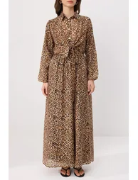 Multi-Colored Woven Dress&Jumpsuit Hijab Dress - 2