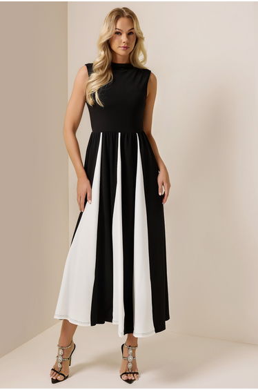 Colette Round Neck Sleeveless Midi Dress